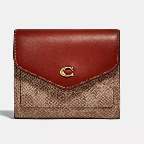 NETs  Wyn Small Leather Wallet In Colorblock Signature Canvas - Picture 4 of 7